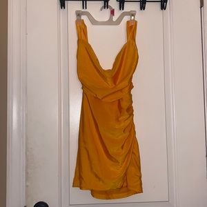 orange open back lucy in the sky dress